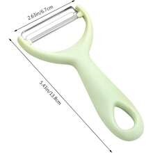 Stainless Steel Vegetable Peeler, Y Shape Sharp Blade For Julienne & Peel, Ergonomic Non-Slip Handle For Potato Carrot, Easy Grip Kitchen Tool (Light Green) - 淺綠色 - 查看 3