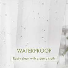 Shower Curtain Liner, 72x72 Clear Shower Curtain Liner, Waterproof Plastic Shower Liner, Cute Lightweight PEVA Shower Curtain For Bathroom With 3 Magnets And 12 Rustproof Metal Grommets - Frosted - View 4