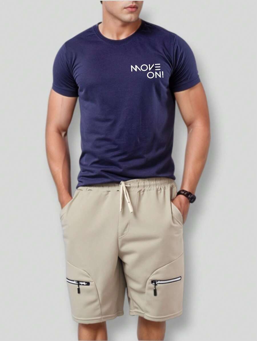 Men Shorts - Beige - View 1