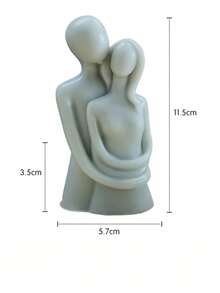 1pc Handmade Embrace Candle, Suitable As Wedding, Festival, Valentine's Day Gift, Romantic Atmosphere Desk Scented Candle For Photography, Bedroom Decor, Embracing Couple Handcraft Shape, Proposal Candle