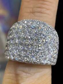 1 PC Luxury Cubic Zirconia Ring For Women For Wedding Engagement Party Jewelry Valentine's Day Gift