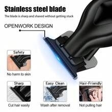 HIENA Multi-Functional Electric Hair Clipper Set For Men, Cordless Rechargeable Haircut Trimmer, Zero Gap T-Blade Beard Trimmer, Suitable For Beginner And Home Use, Gift For Boyfriend Or Father