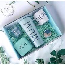 Mother's Day Gift Set Hamper Personalised Mum Gift Flowers Mummy Box Mothers - Beige - View 3