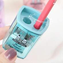 4pcs Kids Cartoon Simple Dual-Hole Pencil Sharpeners (Random Colors/Shapes), Creative Rotary Pencil Sharpener, Cute Pencil Shaver, Portable Stationery For Students Back To School