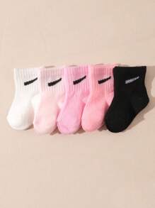 10 Pairs/Set Infant Toddler Random Candy Colors Casual Elastic Mid-Calf Socks, Summer