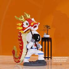 Astronaut Building Blocks Set, 3D Assembly Educational DIY Construction Toy Model, Home Decor For Space Enthusiasts, Creative Holiday Gift, Aerospace Rocket & Spaceship Series Launch Set - Multicolor - View 12