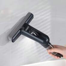 Mopa rociadora 2 en 1 con almohadillas de microfibra - Limpiador de pisos multiusos liviano para baldosas/madera, herramienta de limpieza de secado rápido para cocina, baño y vidrio, mopa de escritorio compacta con cubeta exprimible.