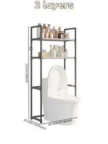 1 pieza Estantería de almacenamiento popular para el inodoro, de estilo minimalista, de fácil montaje para organizar el baño, decoración del hogar