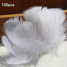 100pcs Colorful Feather Filler Stuffing - Super Soft Microfiber & Goose Down Feathers, Great For Crafts & Decorations, No Electricity Needed, Craft Feathers - Multicolor - View 7