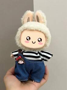 1件娃娃17cm工装裤系列服装套装（只卖衣服），可拆卸，一代二代鲁布衣，适合坐姿派对装扮。可作为同学毕业的小礼物。