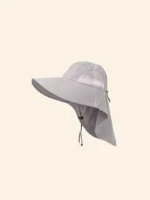 1pc Unisex Sunproof Sun Hat With Neck Cover, Breathable Fishing Hiking Bucket Hat Outdoor Spring Summer, Camouflage Pattern Random