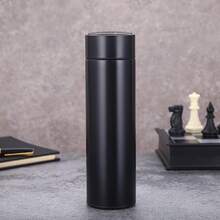 1pc New Stainless Steel Vacuum Insulated Water Bottle, Large Capacity With Tea Infuser, Slim Straight Design, Lightweight & Stylish Back To School