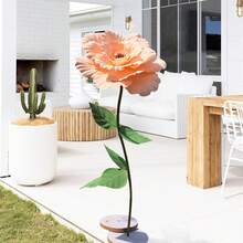 Giant Flowers For Decoration Artificial Peony Flower Head Large Fake Flower For Background Wedding Stage Party Decor - Rượu sâm banh - Xem 4