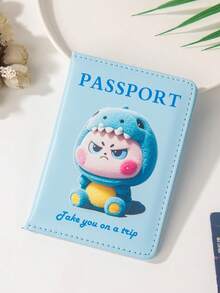 1个哑光PU材质世界地图及字母印花护照夹，固定式设计，护照套，护照钱包，护照包，适合度假、旅行、飞行、返校，男女通用，旅行必备品 - 彩色 - 查看 23