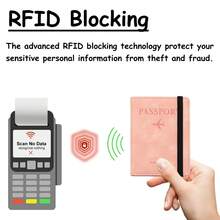 Travel Wallet Anti-Theft Passport Holder, RFID Simple Thin Multifunctional Passport Wallet Travel Passport Bag ID Card HolderFor Travel For Flight For Back To School Lightweight - Pink - View 7