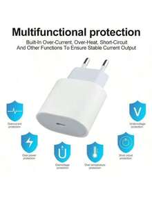 25W PD 快充套組，USB C 壁式充電器插頭 + 耐用 Type-C 充電線，通用 USB-C 充電頭，相容所有 Type-C 介面手機與數位裝置 - 查看 9