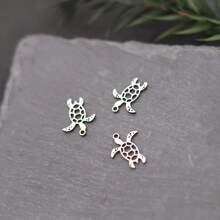 Lote de 3 encantos de línea artística de señora para DIY artes manuales - borlas, aretes, collares, joyería con colgante de acero inoxidable en forma de hongo