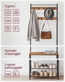 Coat Racks - Marrone Noce and Nero - View 5