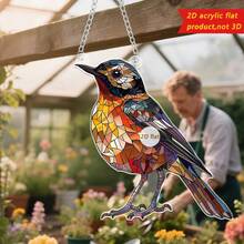 1 件，2D 平面亚克力太阳捕手标志，场景装饰，墙壁装饰，非常适合厨房、农舍装饰、花园、乡村住宅，是送给动物爱好者、鸟类爱好者、创意朋友家人的完美礼物。 - 彩色 - 查看 2