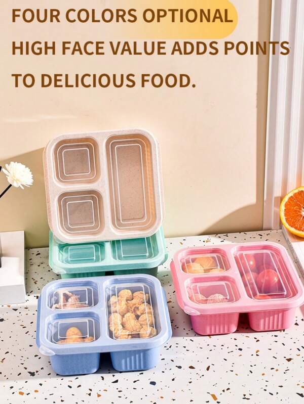 Divided Lunch Box, Home Snack Nut Sealed Box With Lid, Fruit Refrigerator Sealed Food Container, Takeout Bento Box, Student/Office Worker Lunch Box, Outdoor Picnic Lunch Box