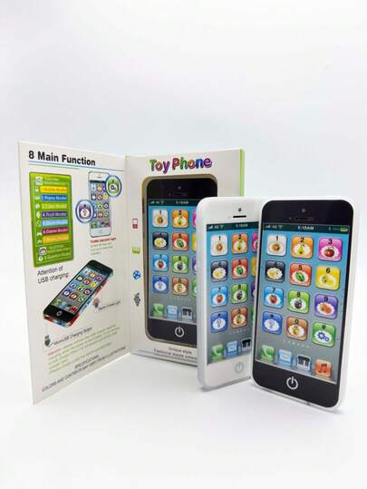 儿童仿真电话宝宝音乐早教玩具英语学习手机带灯光声音手机发声玩具