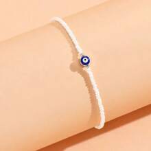 Personalized Evil Eye Bracelet, Creative Blue Eyes & Seed Bead String Bracelet, Popular Cross-Border E-Commerce Product