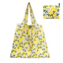 1 pezzo Borsa della spesa pieghevole, portatile, alla moda, impermeabile, di grande capacità, adatta per la spesa al supermercato, i viaggi, la conservazione di verdure/frutta/mobili/giocattoli