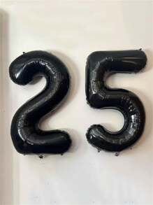 40 pulgadas Globos de aluminio jumbo negros con números del 0 al 9, decoraciones de fiesta reutilizables con 1 accesorio de globo gratis, adecuado para cumpleaños, aniversarios, ocasiones especiales, decoración de fiesta, decoración de habitación, accesorio de fotografía
