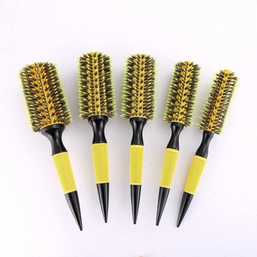 Thermal Hair Brush Mixed Boar Bristle Wood - Yellow - View 1