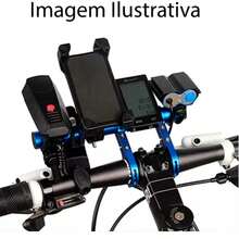 Estilo Boleiro Extensor De Guidão De Bicicleta Cor Azul 30 Cm Prolongador + Chave - Azul - Visão 6