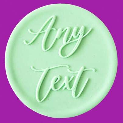 Customize Text Cake Decorations Halloween And Christmas DIY Cutters Sugar Cake Templates Wedding Clay Fondant Embosser Name Cake Mold Handmade Cookie/Biscuit Embosser Stamp