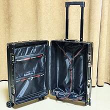 1pc 20" Carry-On Luggage, Silent Multidirectional Wheels, High-Strength Anti-Pressure Hard Shell PC Material, Large Capacity Travel Suitcase - Black - View 4