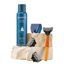 Harry's Truman Shaving Kit For Men With Razor Handle, 3 Cartridges, And Shave Gel - Orange - 1 - 查看 5