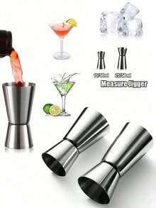 1PC Stainless Steel Double Ended Measuring Cup Bartender, Cocktail Bartender Measuring Cup, Double Drink Alcohol Measuring Tool, Kitchen Gadgets, Bar Bartending Tools