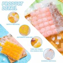 50/100 bolsas de helado, paquetes de hielo autorreparables Darryy, cubitos de hielo, paquetes de hielo para agua, bebidas, cócteles, jugos y otros cubitos de hielo. - 50 piezas - Ver 5