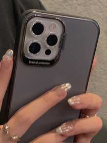 1 Set glänzender Schutzfolien für Handykameras, passend für 16Promax/16/15/14/12/11/13 Pro Max, einzelner luxuriöser glitzernder Strass-Linsendeckel und hinterer Kameralinsen-Schutzring, gehärtetes Glas, modisch und langanhaltend, Glitzer-Silber-Geschenk zum Geburtstag, für Familie und Freunde, funkelnder Kristall, Linsenschutz, Handyzubehör