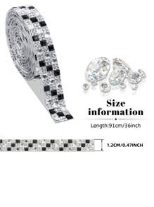 4/1Piece Self-Adhesive Sparkling Diamond Ribbon Set, 4/2 Yards Total - Crystal Embellishments For Diy Crafts, Clothing, Phone & Party Accessories