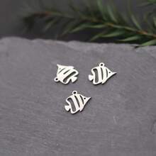 Lote de 3 encantos de línea artística de señora para DIY artes manuales - borlas, aretes, collares, joyería con colgante de acero inoxidable en forma de hongo