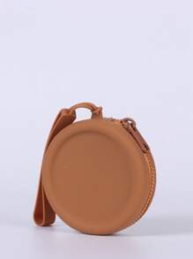 Bolsa de mano portátil de silicona de color caramelo, para llevar auriculares, unidades USB, pequeños artículos diarios, llaves, monedas y talla grande cuando sales