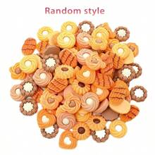 10/20/50 piezas Lindos dijes de resina con diseño de galletas y donas para hacer manualidades DIY para fundas de teléfono, pasadores de pelo y joyería - Accesorios en miniatura surtidos