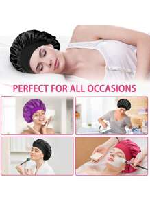[Customized]1/2Pcs Custom Name Silk Bonnet For Sleeping Women, Customized Name Satin Bonnet, Personalized Hair Bonnet With Name, Customizable Women'S Beauty Hat, Customized Valentine'S Day