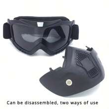 Motorcycle Mask Moto Goggle Outdoor Sport Glasses Mask Detachable Motorbike Mask Goggle Mouth Filter Adjustable Non-Slip Motocross Goggles Outdoor Motorcycle Accessories Riding Fog-Proof Mask Summer Gifts