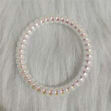 6pcs/Pack New Mermaid Style Fine Telephone Line Scrunchies, Elastic Hair Ties For Women Ponytail Holders, Rubber Band ,Hair Accessories,Hair Rope Hair Ties Head Accessories Elastic Band - Multicolor - View 4