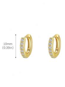 3 Pairs Stackable Huggies Earrings With Cubic Zirconia Accents, Stackable Earrings And Stacked Hoops For Women - Perfect Hypoallergenic Lightweight Jewelry For Everyday Wear Or Special Occasions
