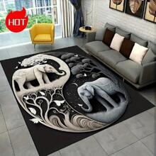 25 Years New Large Area Rug, Personalized Animal Patterns, Modern Stylish Design, Made With High-Density Knitting, Features Slip-Resistant And Fade-Resistant Surface With High Friction Resistance, Non-Slip Granule Backing For Enhanced Grip.