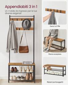 Coat Racks - Marrone Noce and Nero - View 2