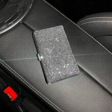 1pc Rhinestone Series (White) Rhinestone Studded Cigarette Case, 20 Capacity Metal Covered Cigarette Box, Portable Rhinestone Flip Top Cigarette Case, Suitable For Office, Party, Birthday, Gifts For Friends, Mothers, Fathers, Lovers, New Year, Accessories, Unique Gifts