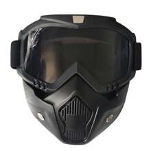 1Pc Motorcycle Goggles Riding Goggles Moto Glasses Motorbike Removable Face Mask Motocross Fog-Proof Goggles Mouth Filter Adjustable Non-Slip Motorcycle Accessories Summer Rider Gifts