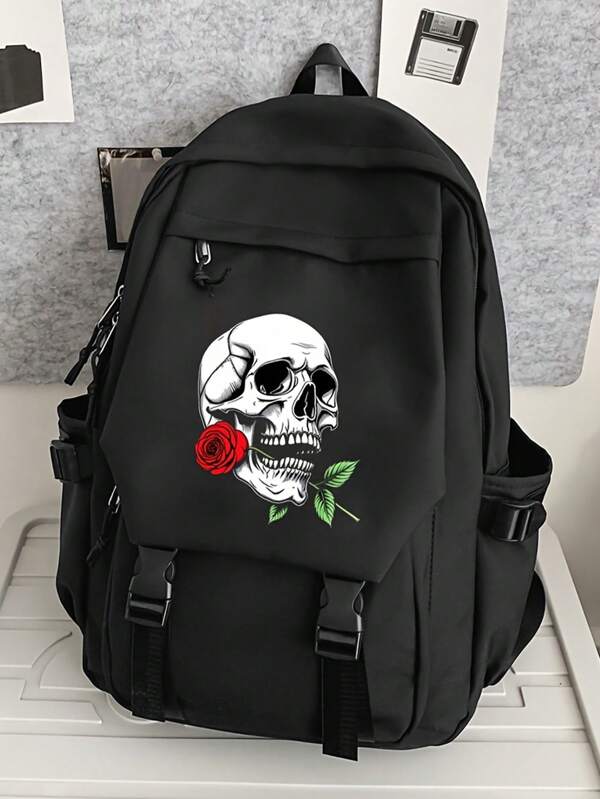 New Halloween Men's Backpack For Commuting And Outdoor Activities, With Large Capacity And Convenient Single Or Double Shoulder Carrying Options.
