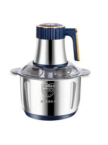 5-Liter-Zerkleinerer mit Ersatzklingen, Küchenmaschine, Mixer, Küchenmühle aus Edelstahl, Gemüse, Zwiebeln, Knoblauch, Salate, Obst, Nüsse